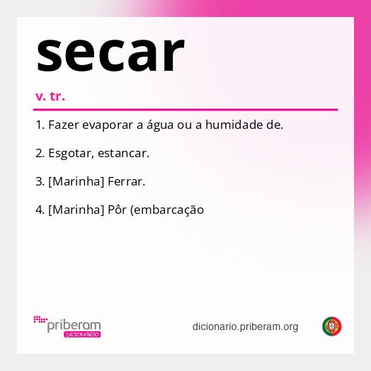 Significado de secar